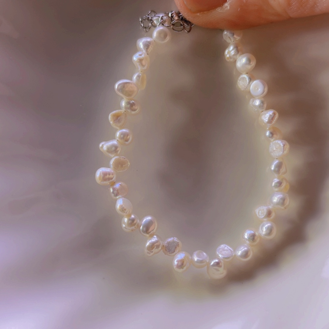 淡水珍珠手绳合金