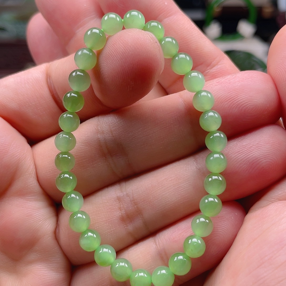 手链未镶嵌和田玉（碧玉）