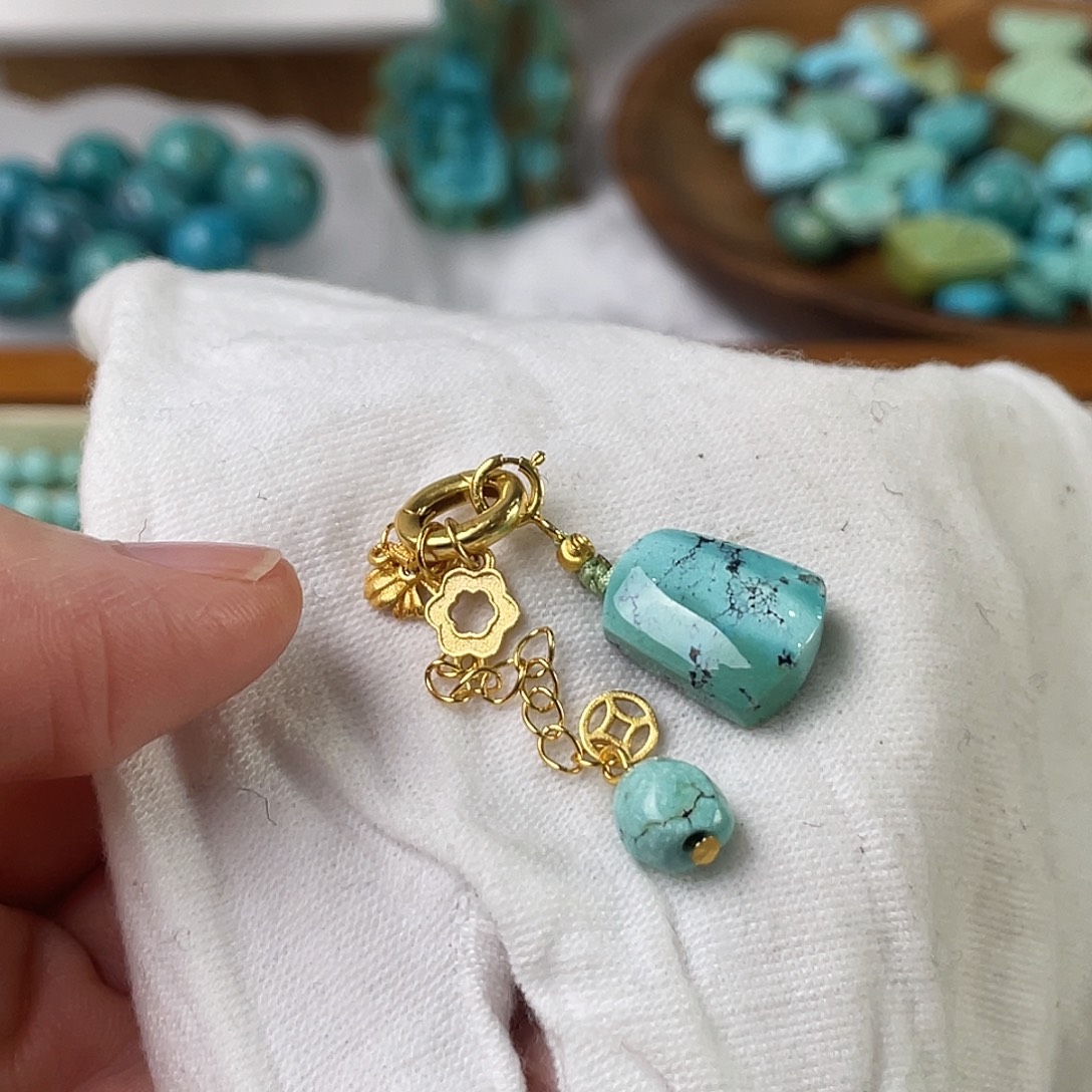 绿松石银S925镶嵌配饰