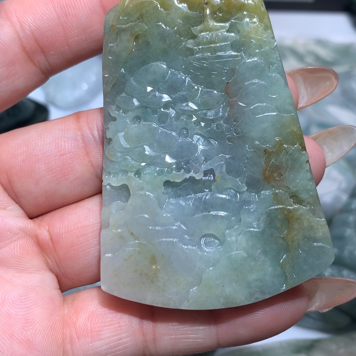 翡翠未镶嵌颈饰保真天然A货翡翠