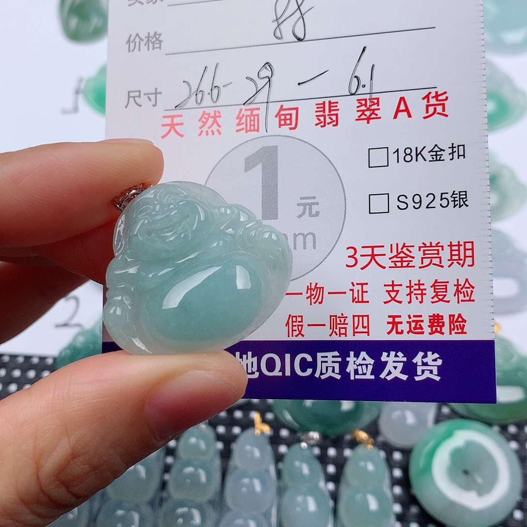 翡翠未镶嵌颈饰挂件