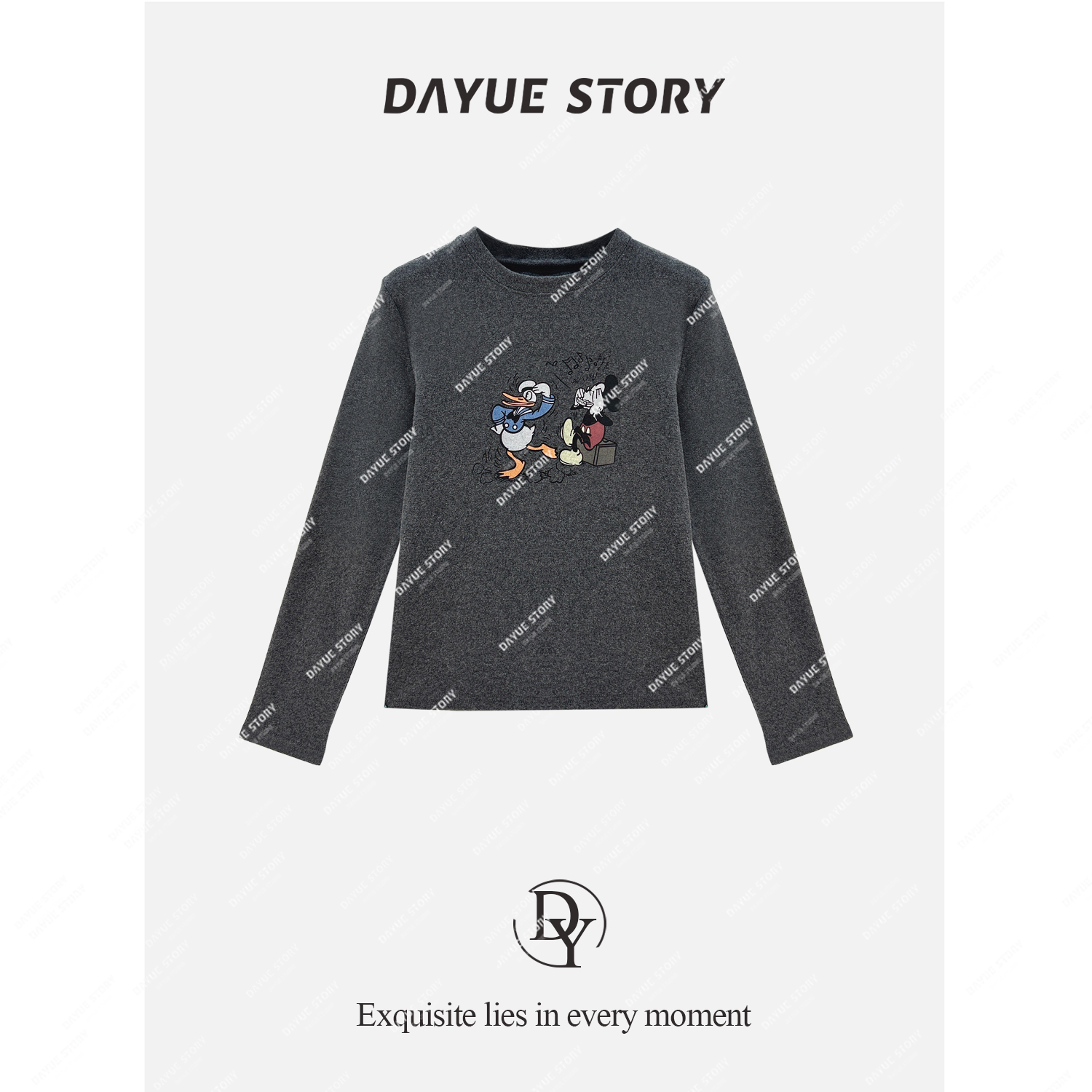 DAYUE【米奇唐老鸭】人手入~怒推加强版！秋冬具百搭显瘦圆领长袖T恤