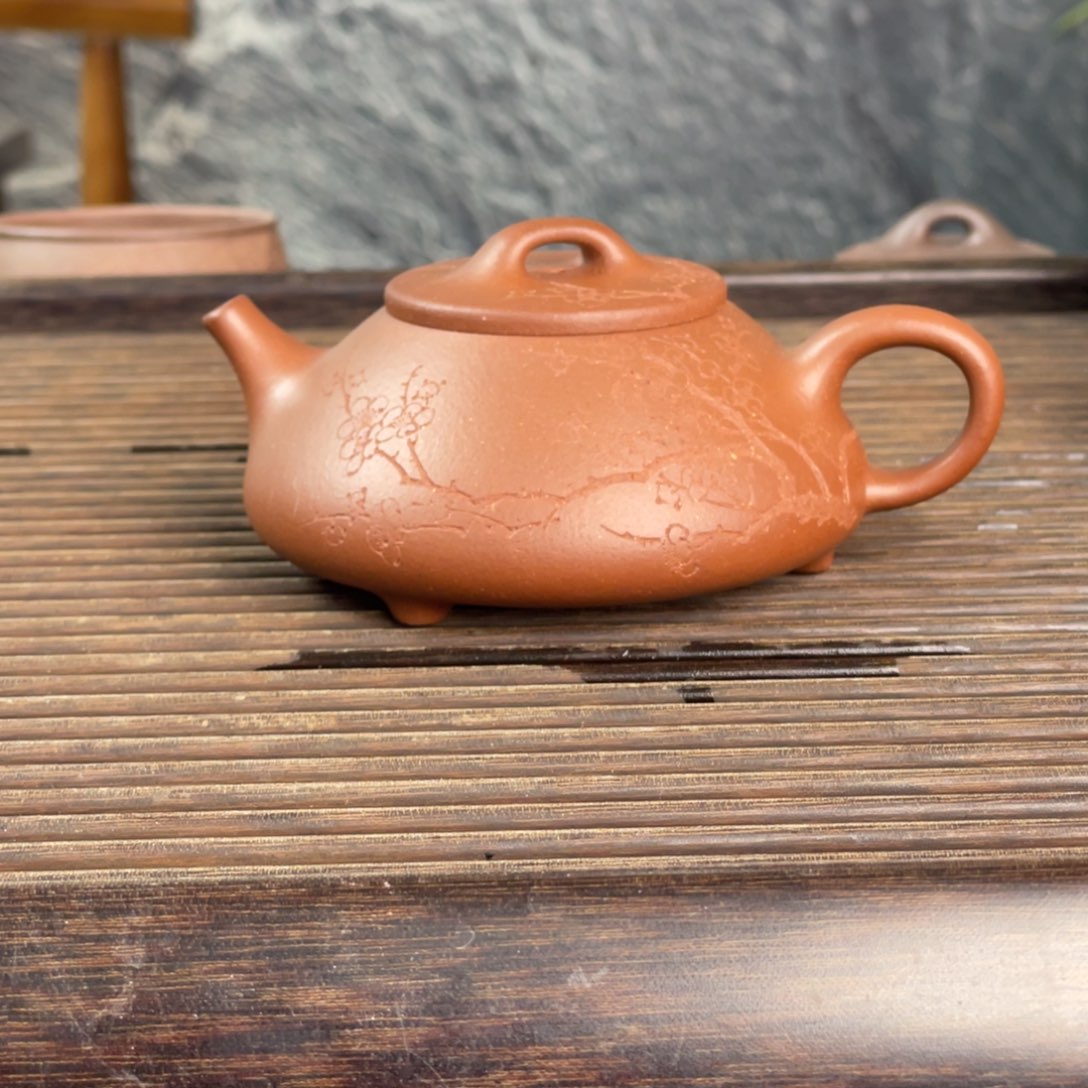 紫砂茶壶底槽清新舟石瓢