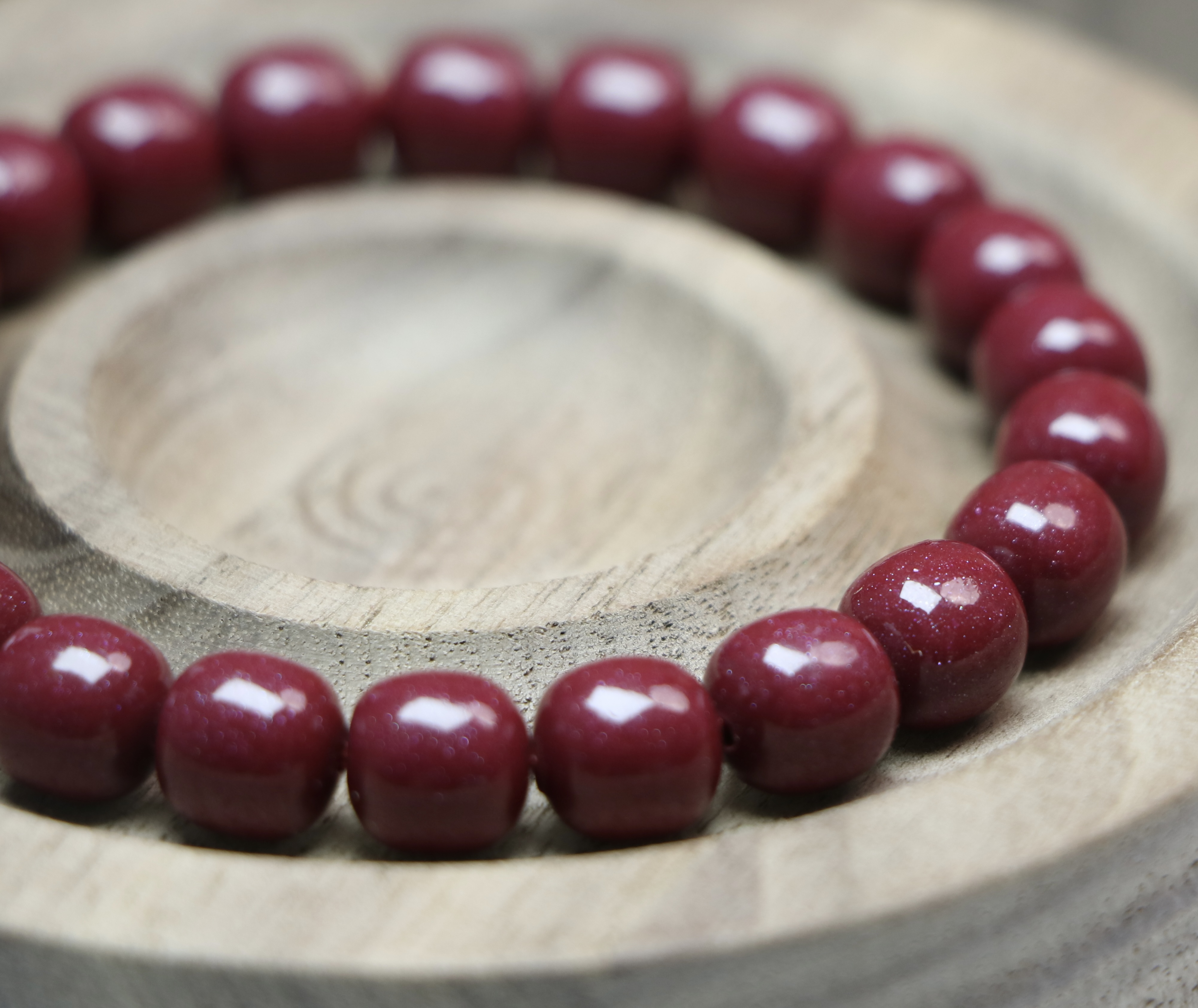 含辰砂工艺品本命年朱砂老型手串/手链6mm