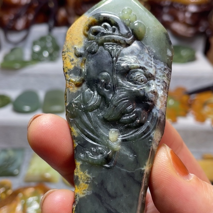 【闪购商品】岫岩河磨玉（透闪石质玉）手把未镶嵌