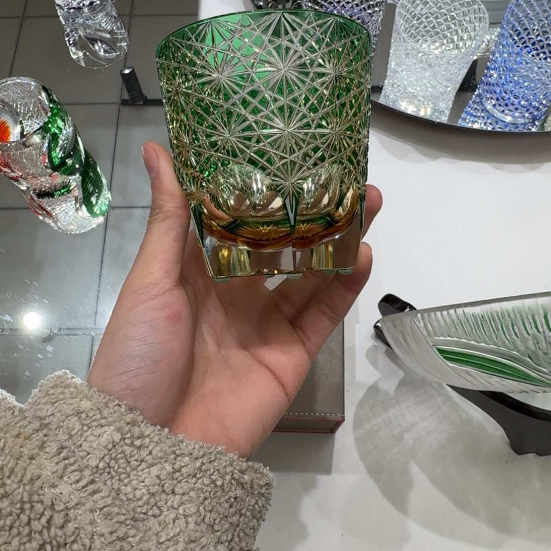 水晶玻璃宽口款雏菊