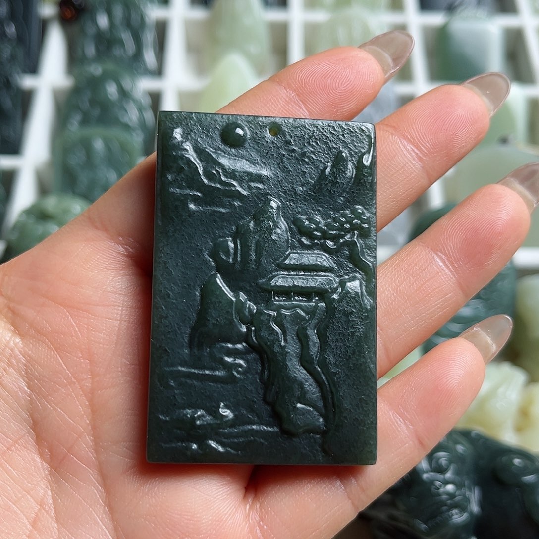 和田玉未镶嵌挂件