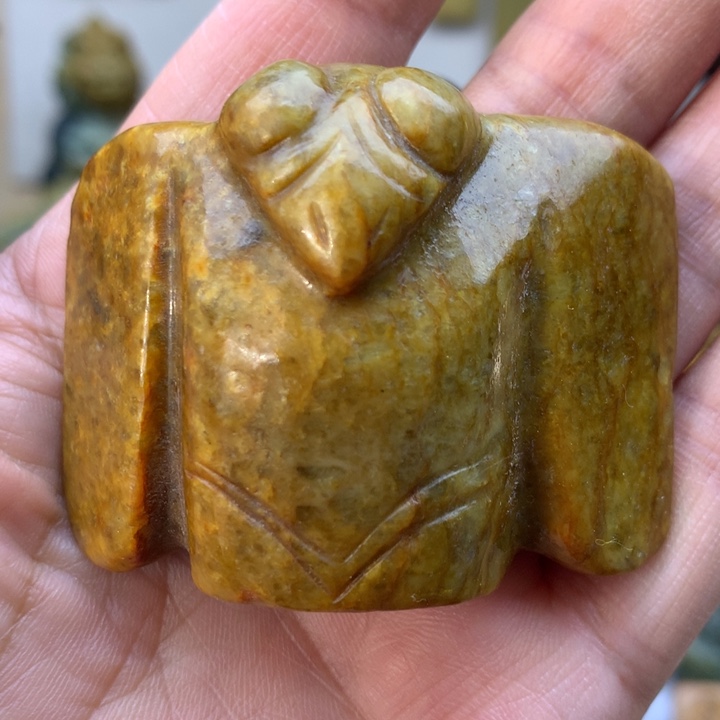 【闪购商品】岫岩河磨玉（透闪石质玉）手把未镶嵌