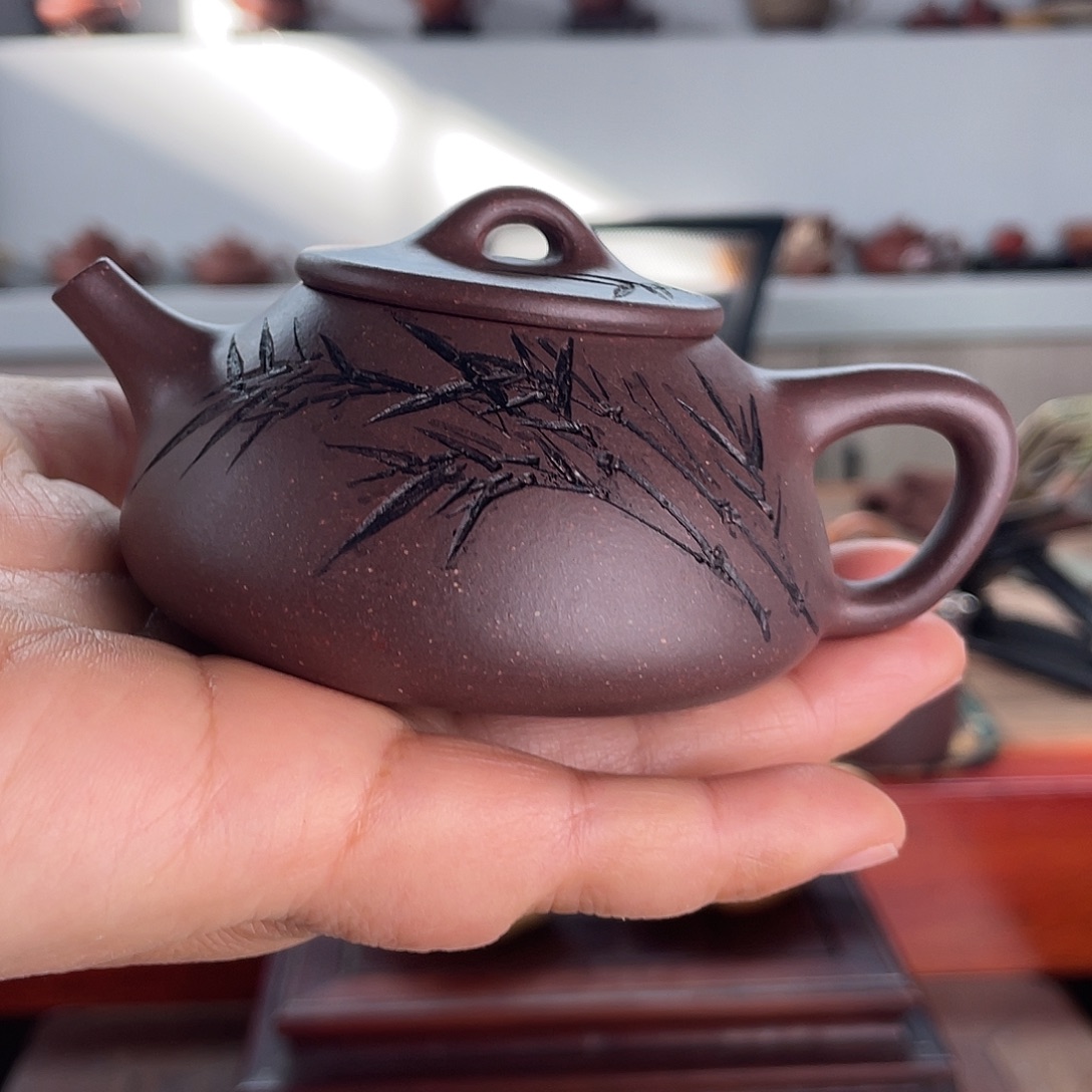 紫砂茶壶紫砂原矿小石瓢壶