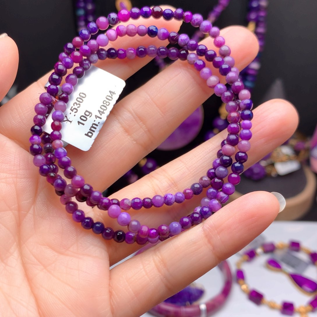 苏纪石（舒俱来）未镶嵌多圈手串小*