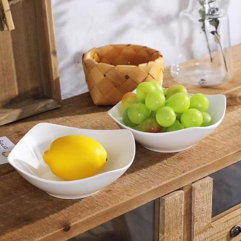 八英寸四方翘脚碗四只装/破损补发