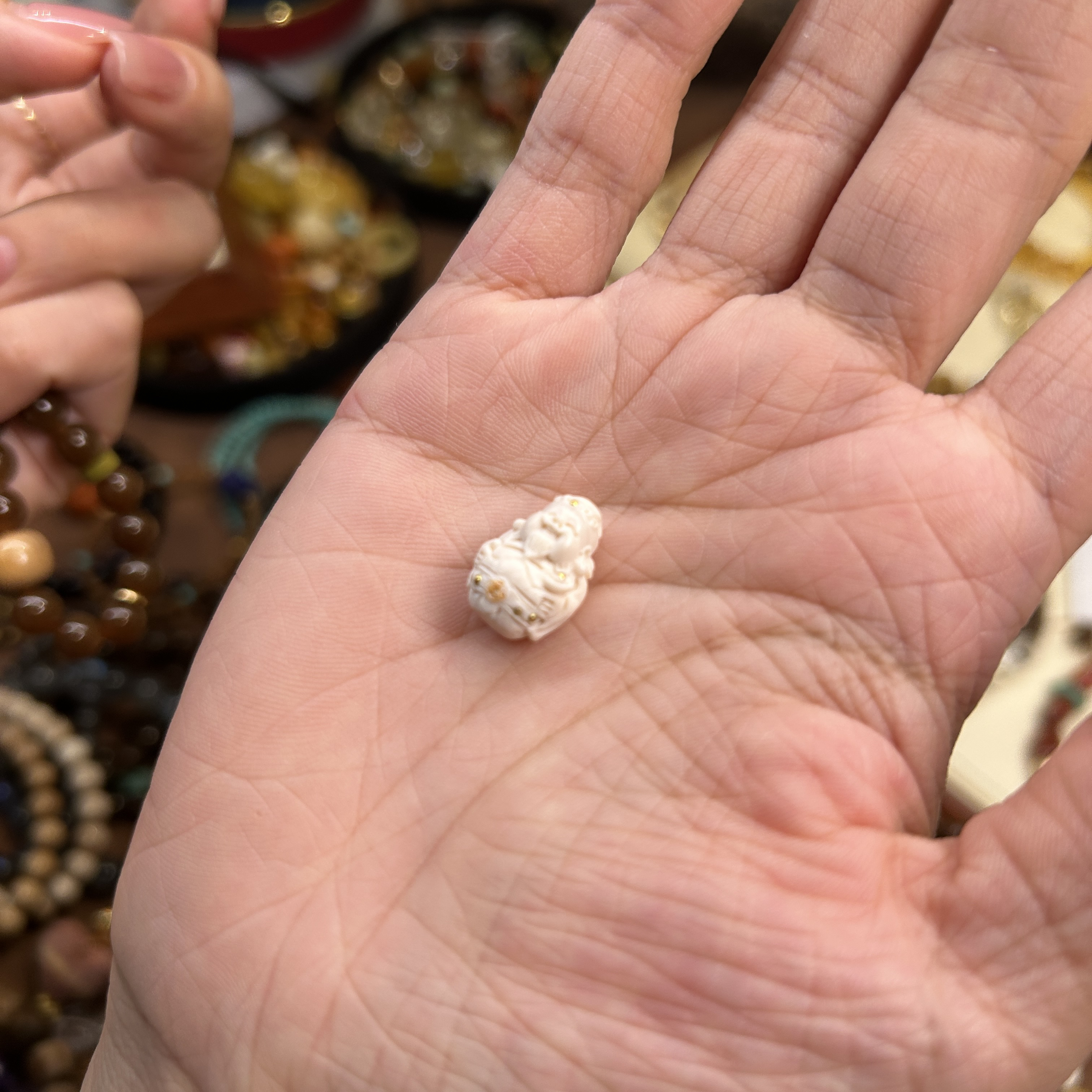 GY「猛犸财财」｜原色雕刻 猛犸牙文玩配饰