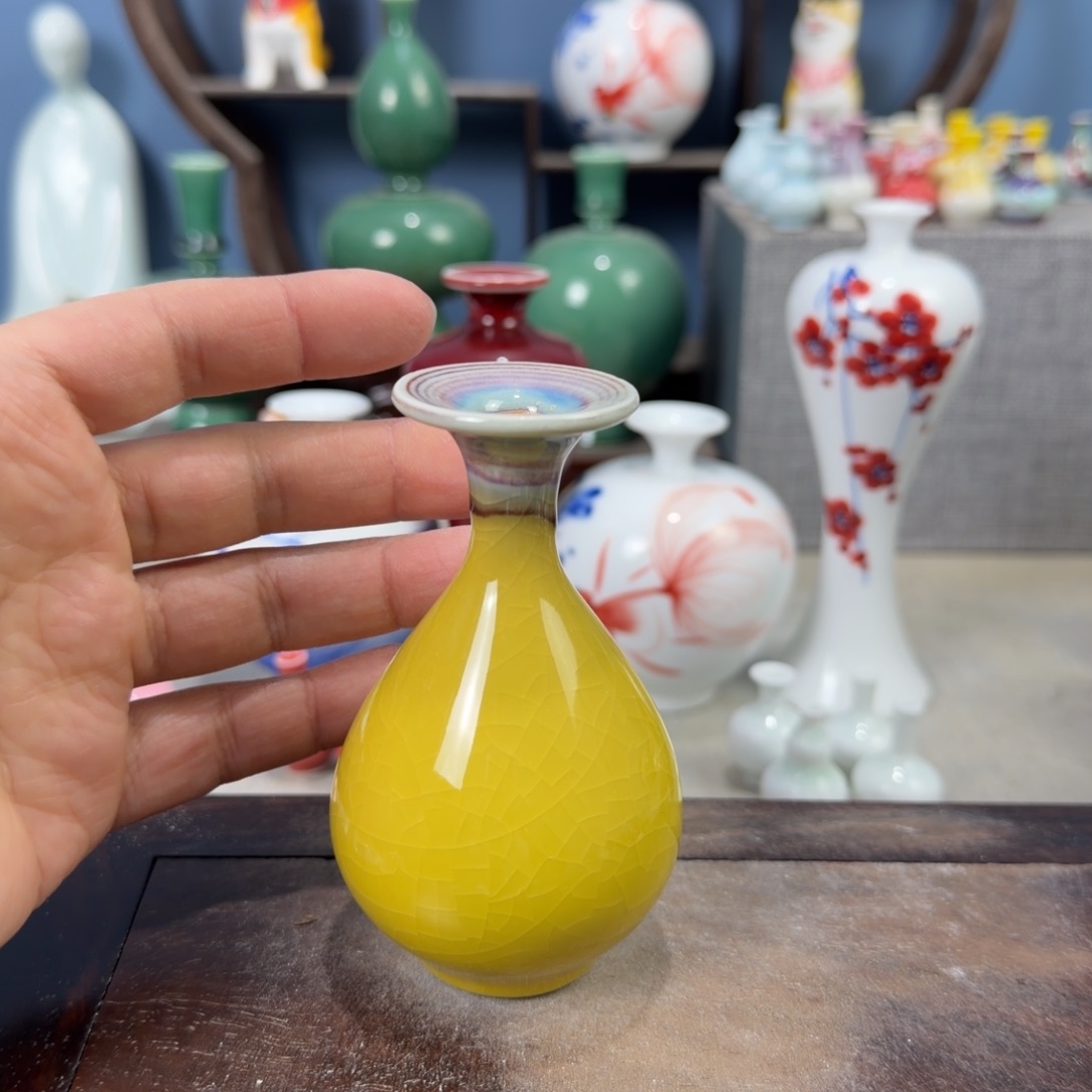 陶瓷手工小花器摆件