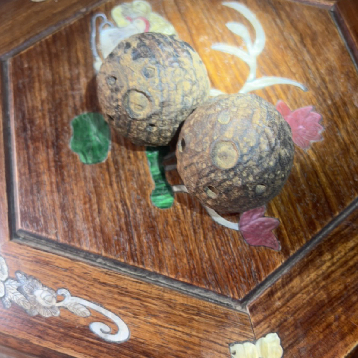 福利木摆件复古工艺手球