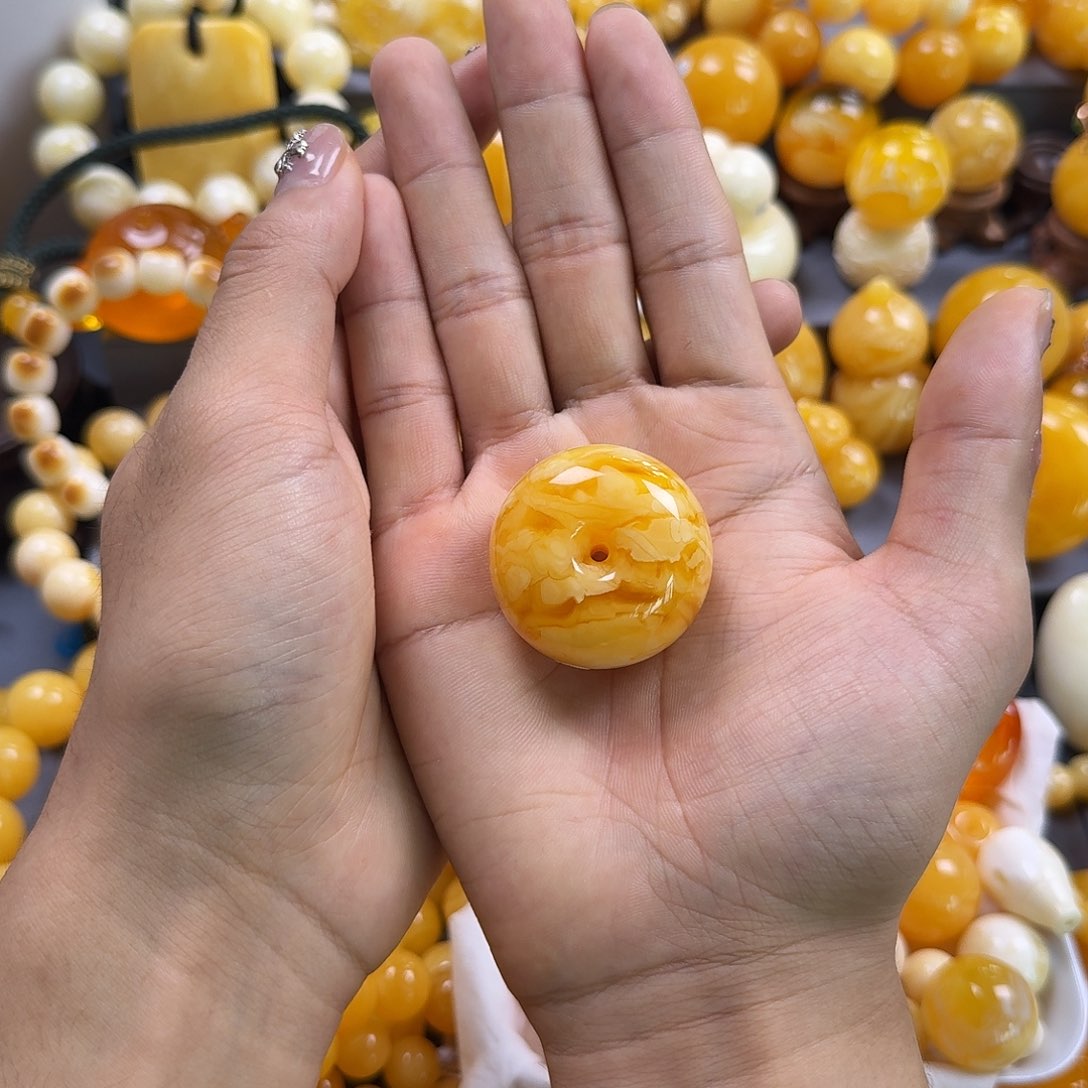 琥珀珠宝奇石未镶嵌焦皮虎皮墩子