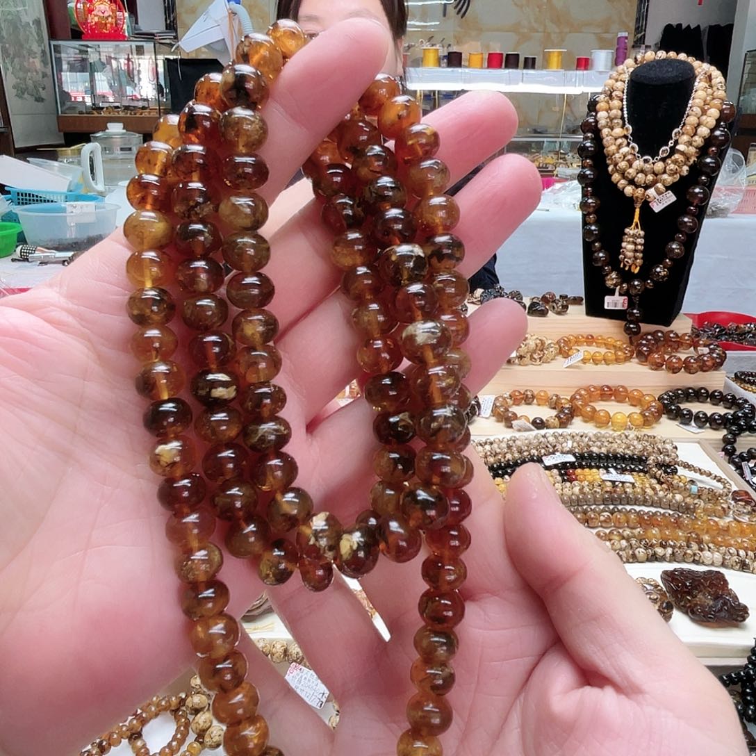 琥珀耳饰未镶嵌十