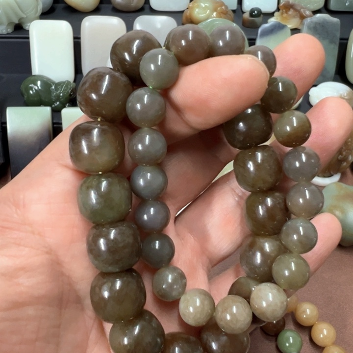 未镶嵌手链和田玉（糖玉）小*