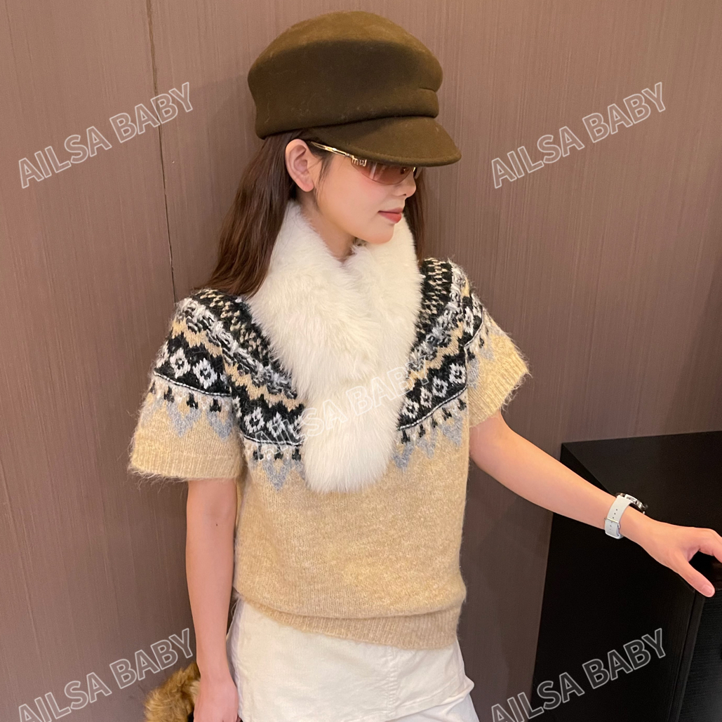 【AILSA BABY】欧货仿真环保狐狸毛围巾/110905A