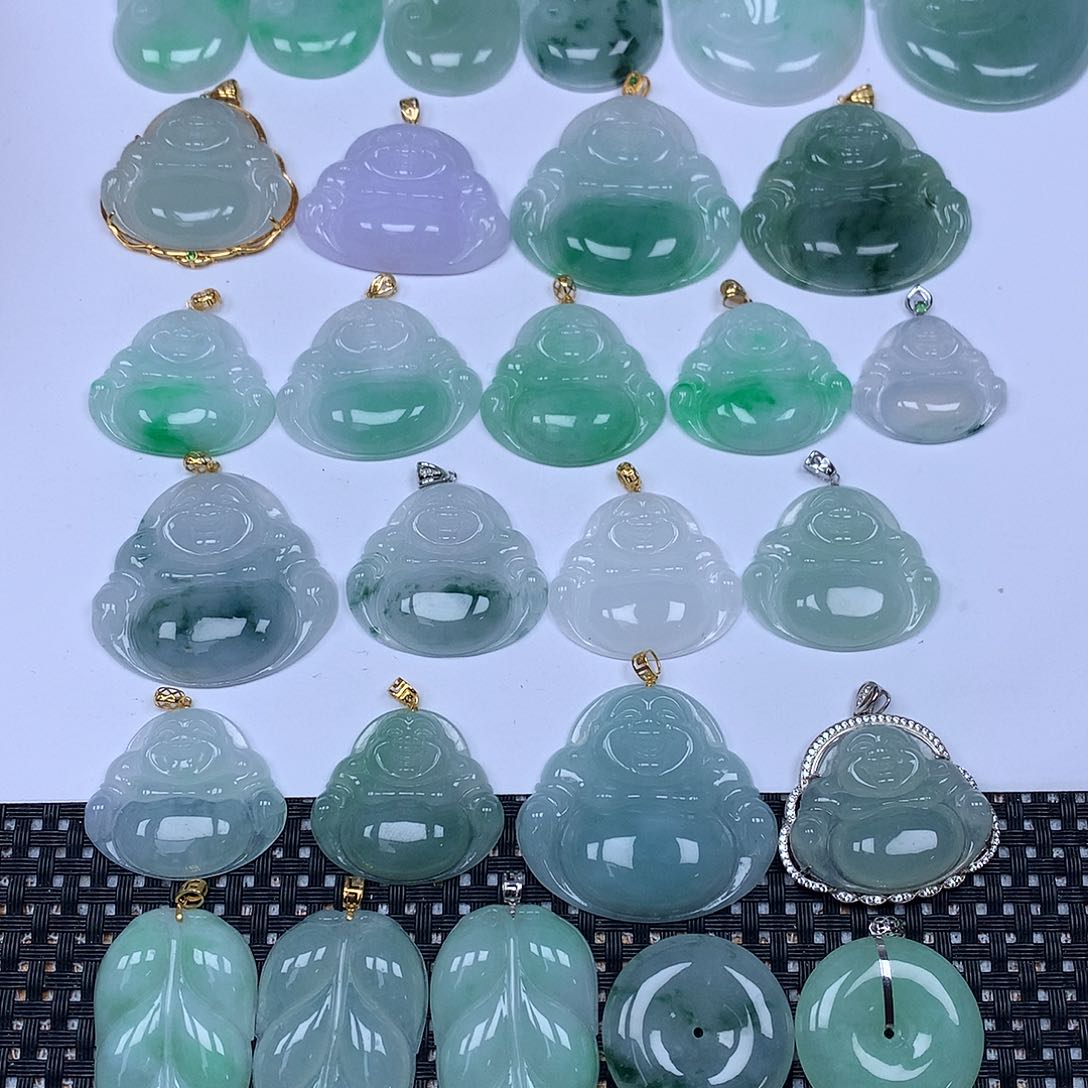 翡翠未镶嵌颈饰天然