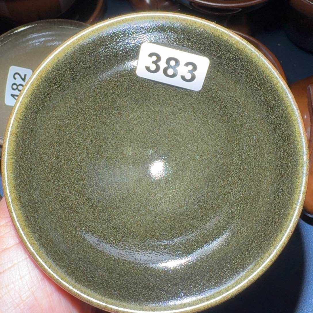 小雨茶盏手工柴烧裂底