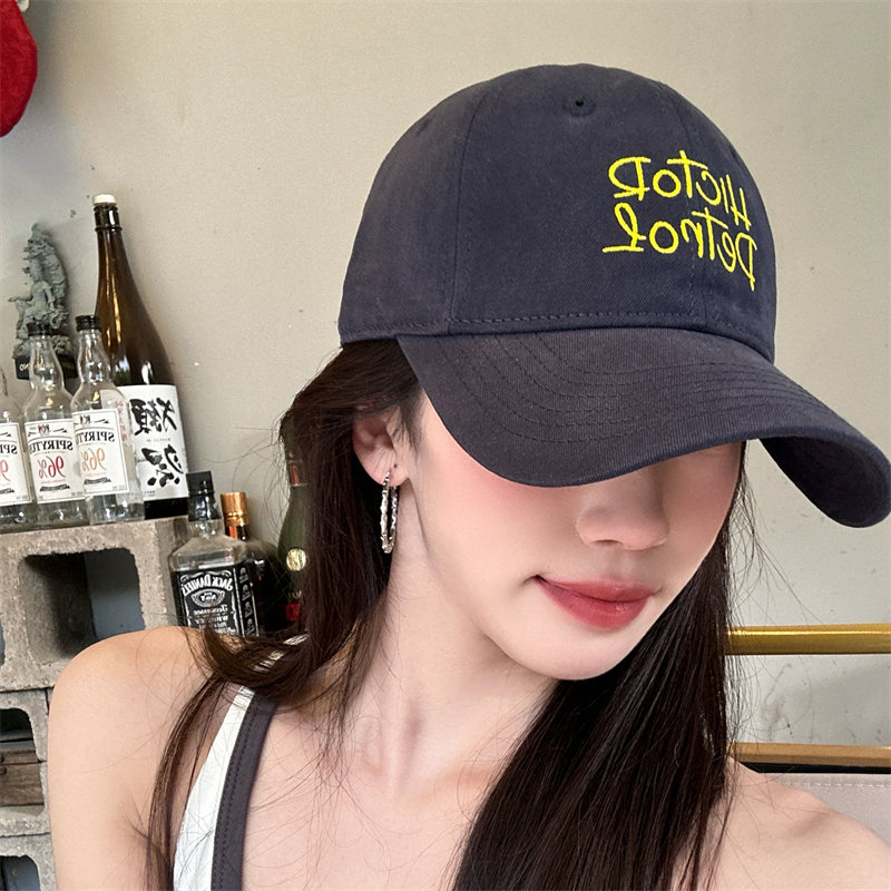 【圆头星人】美式休闲字母棒球帽子女大头围百搭防晒遮阳鸭舌帽男潮