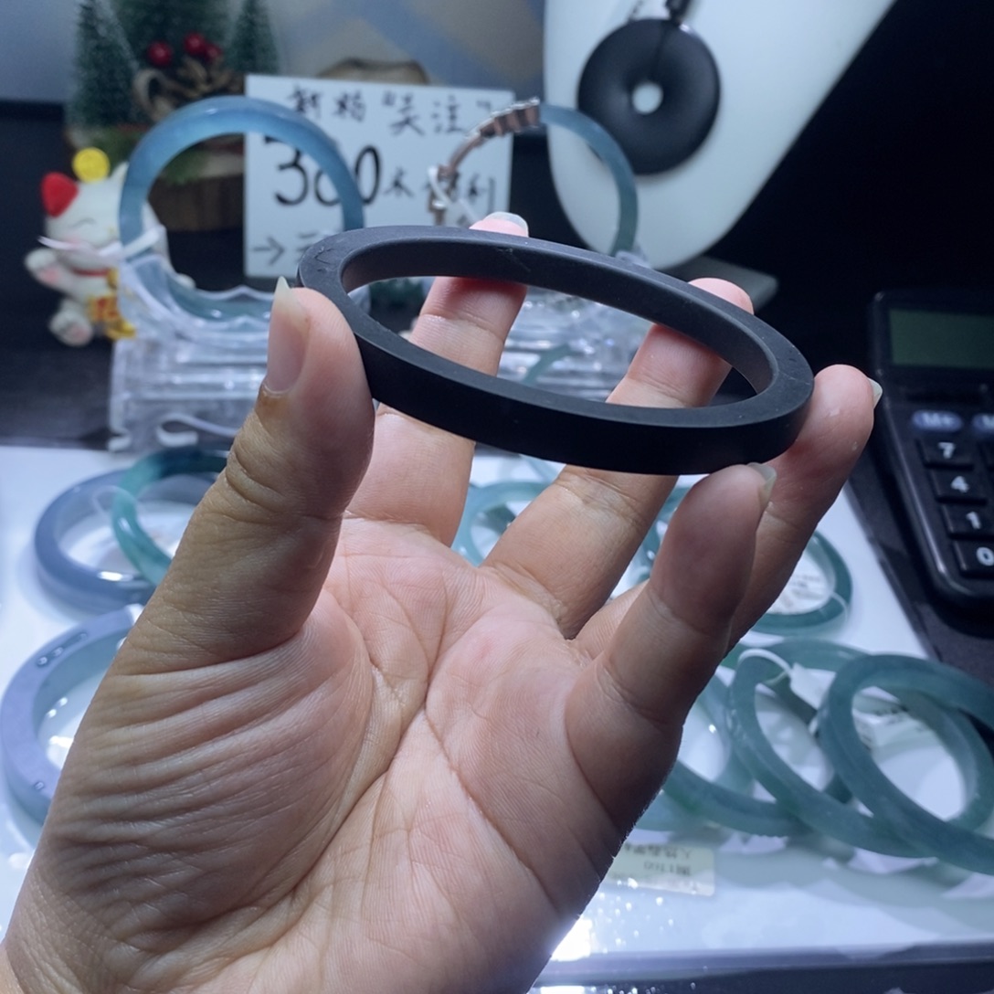 定制翡翠未镶嵌定制钢琴黑乌鸡磨砂