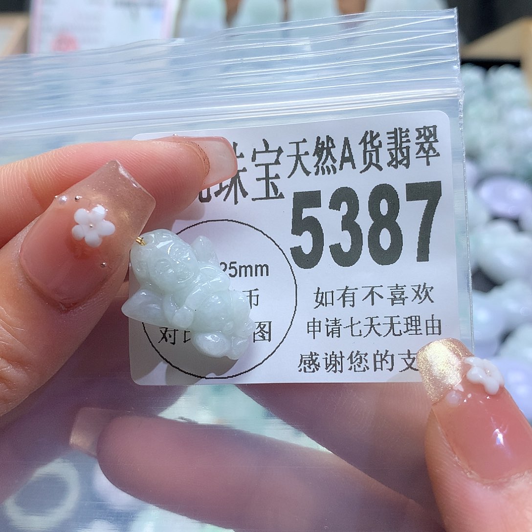 翡翠未镶嵌颈饰，
