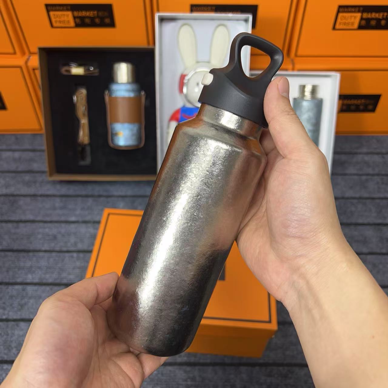 【直播间专属链接】纯钛一键速开盖户外旅行杯600ml