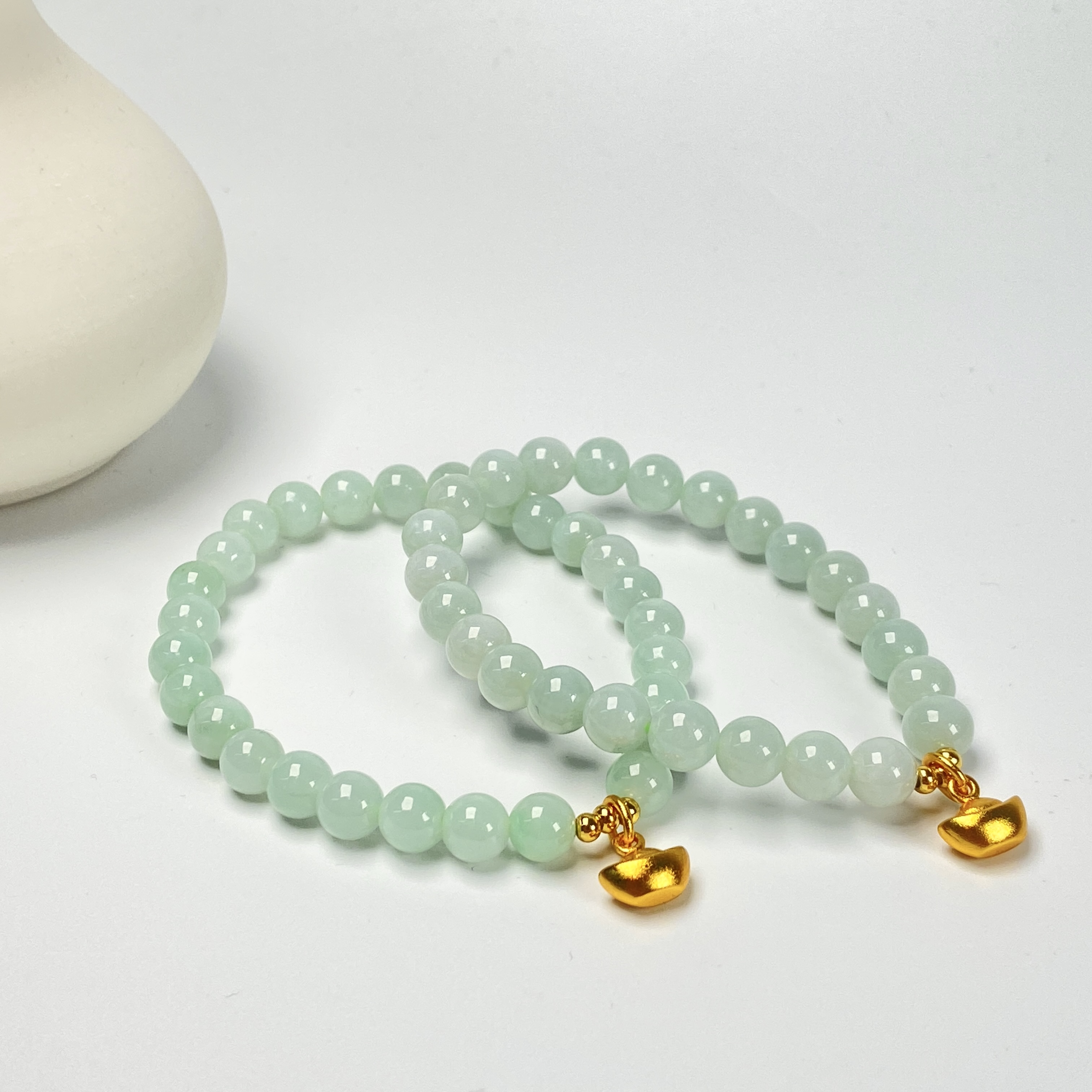 【星浩好物】翡翠diy手串 QT19H215【多样性发一件】6.5mm+