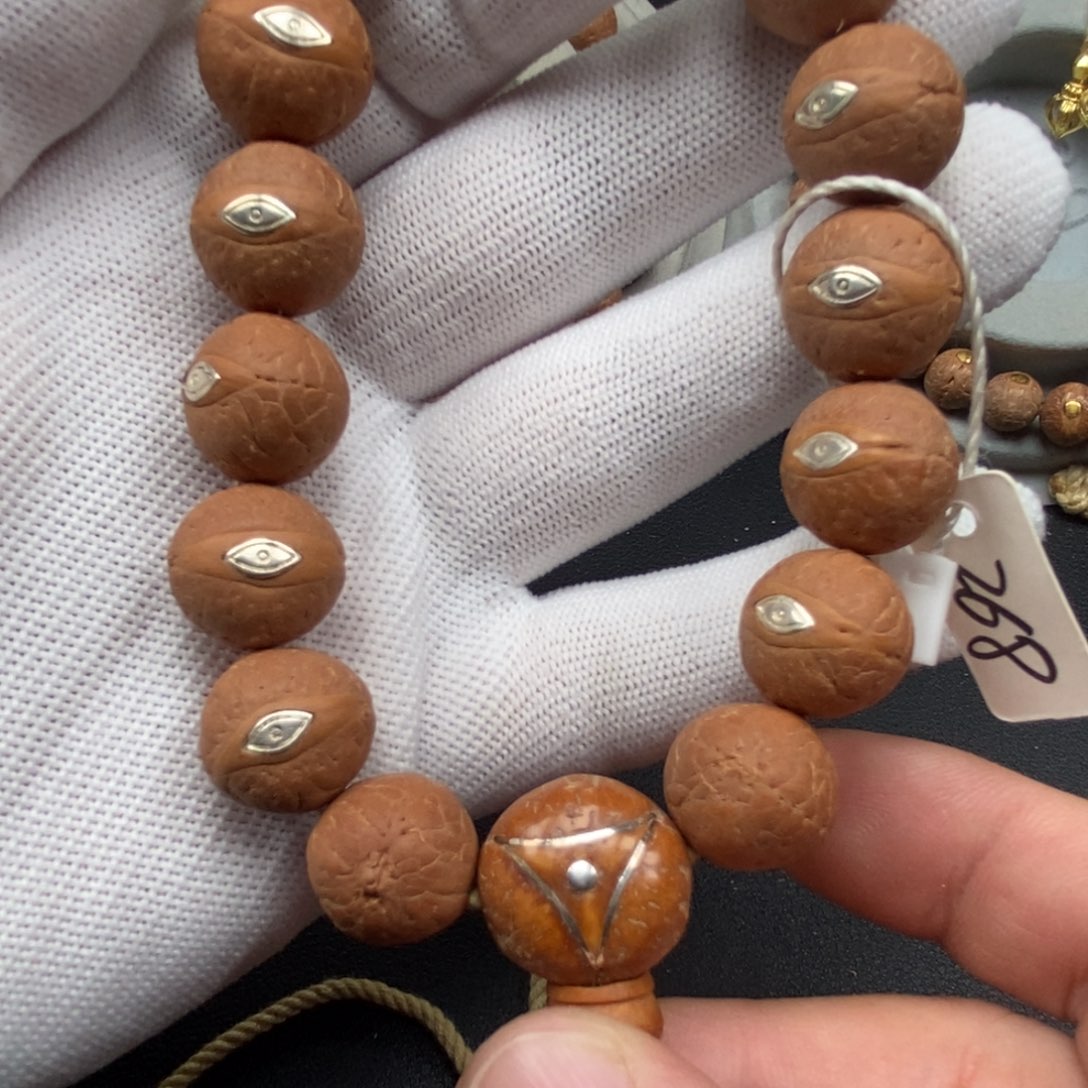 凤眼菩提手串16mm镶嵌银眼睛