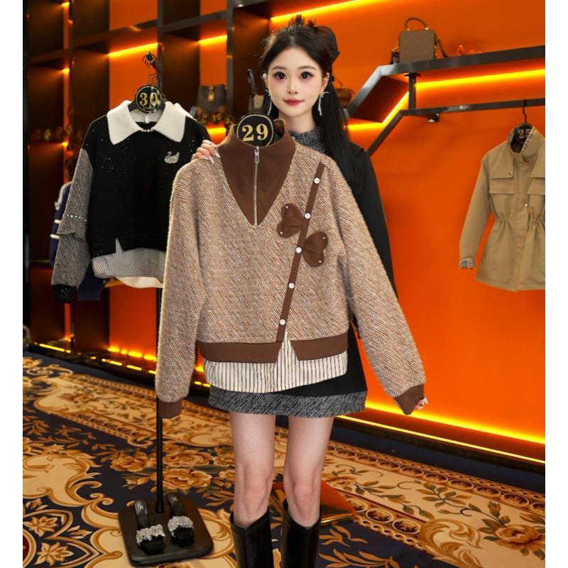 【宠粉价】设计师款时尚休闲百搭复古蝴蝶女装卫衣NH-Q0843