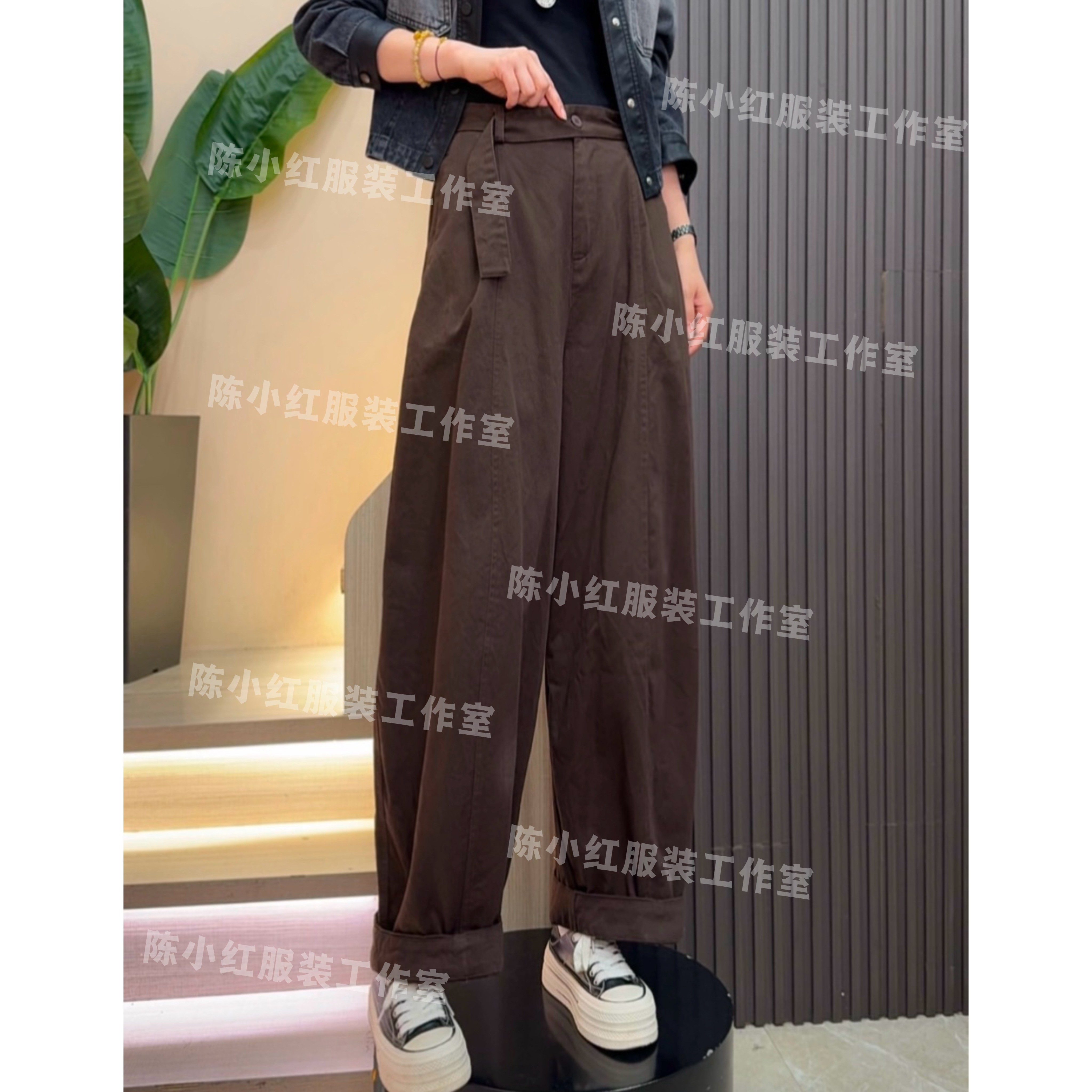 《陈小红服装》高货欧版阔腿裤女秋2025新款时尚百搭休闲裤