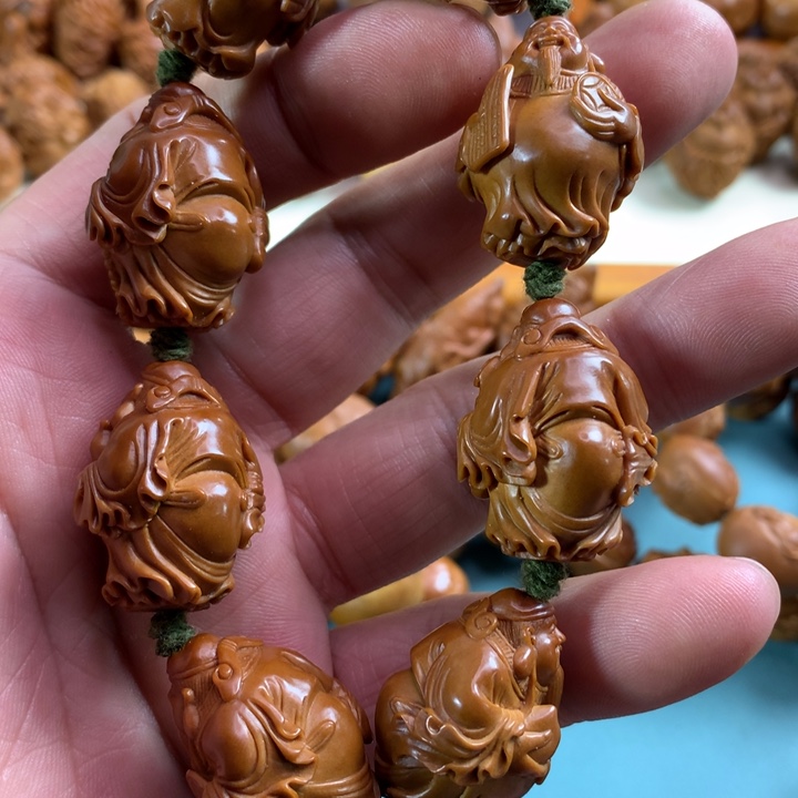 橄榄核手串/手链王****首橄榄核雕，八大财神