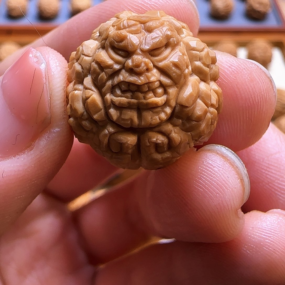 猴头核桃吊坠顶工石头人尺寸备注