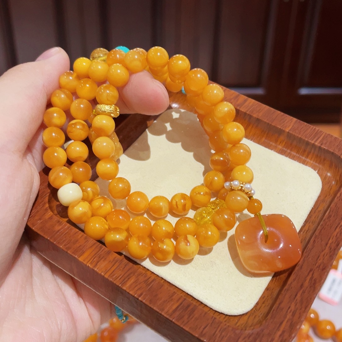 蜜蜡手链未镶嵌手串