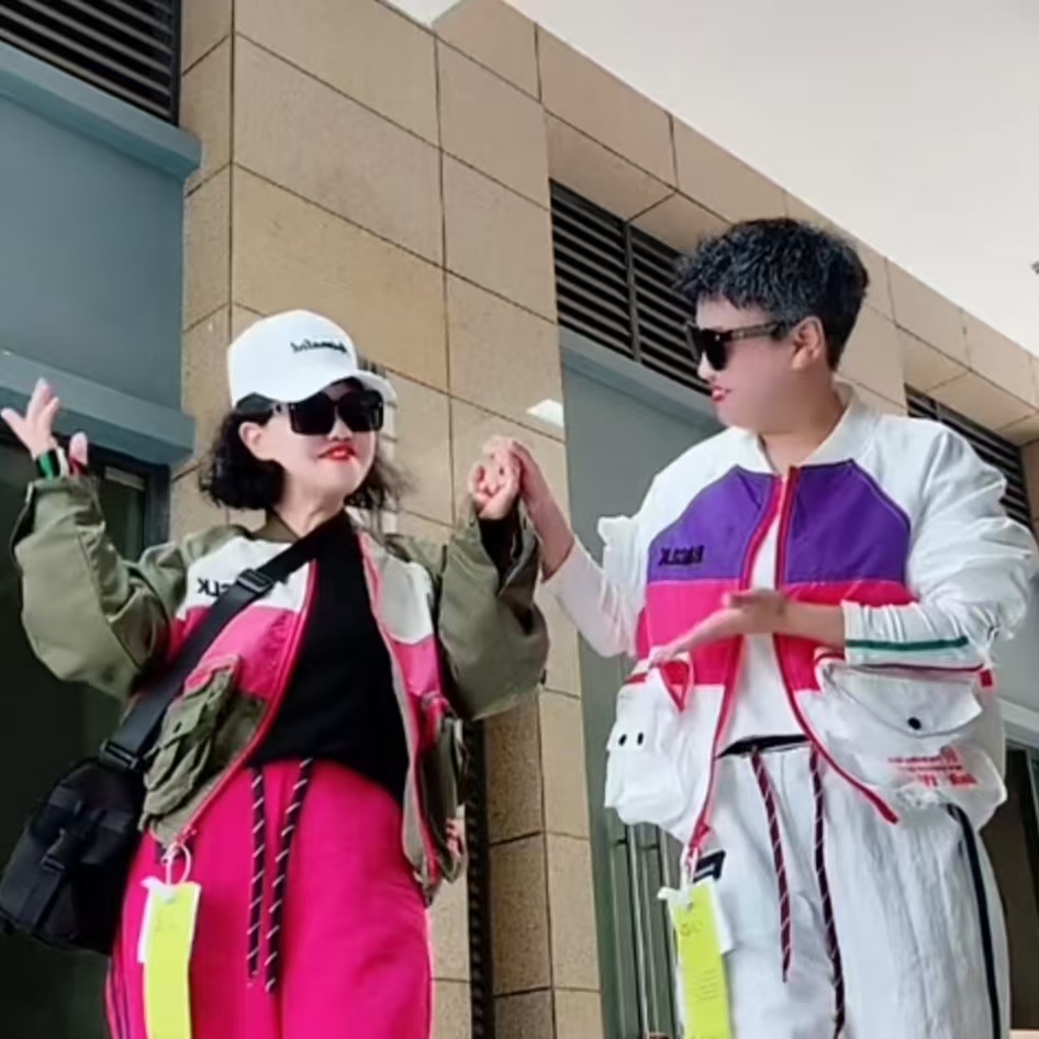 6611春季新款户外夹克外套洋气拼色