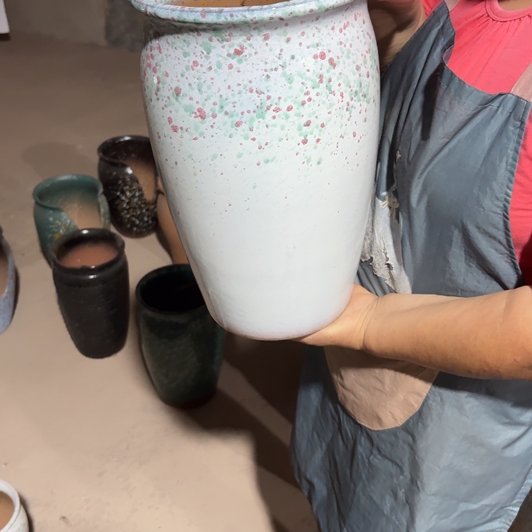 紫砂花盆口20高33一个