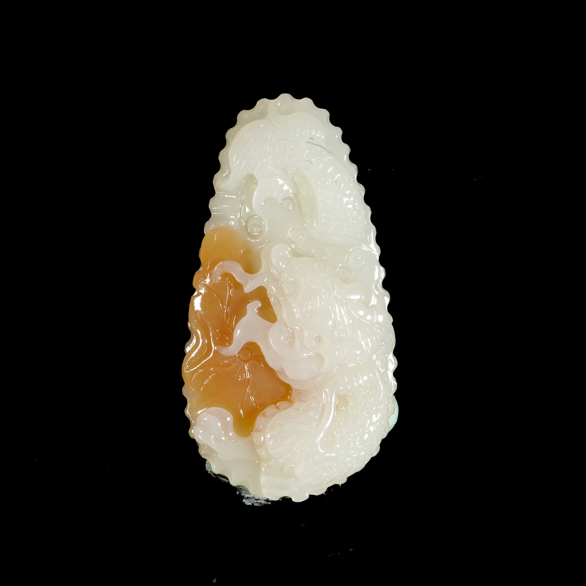 LOT.078和田玉龙纹佩/X4067