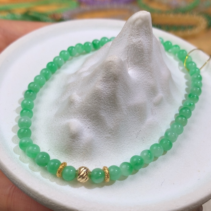 散珠翡翠甜绿色花