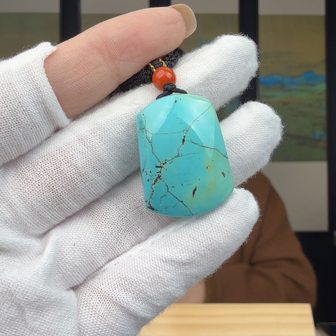 七***娘绿松石未镶嵌珠宝奇石