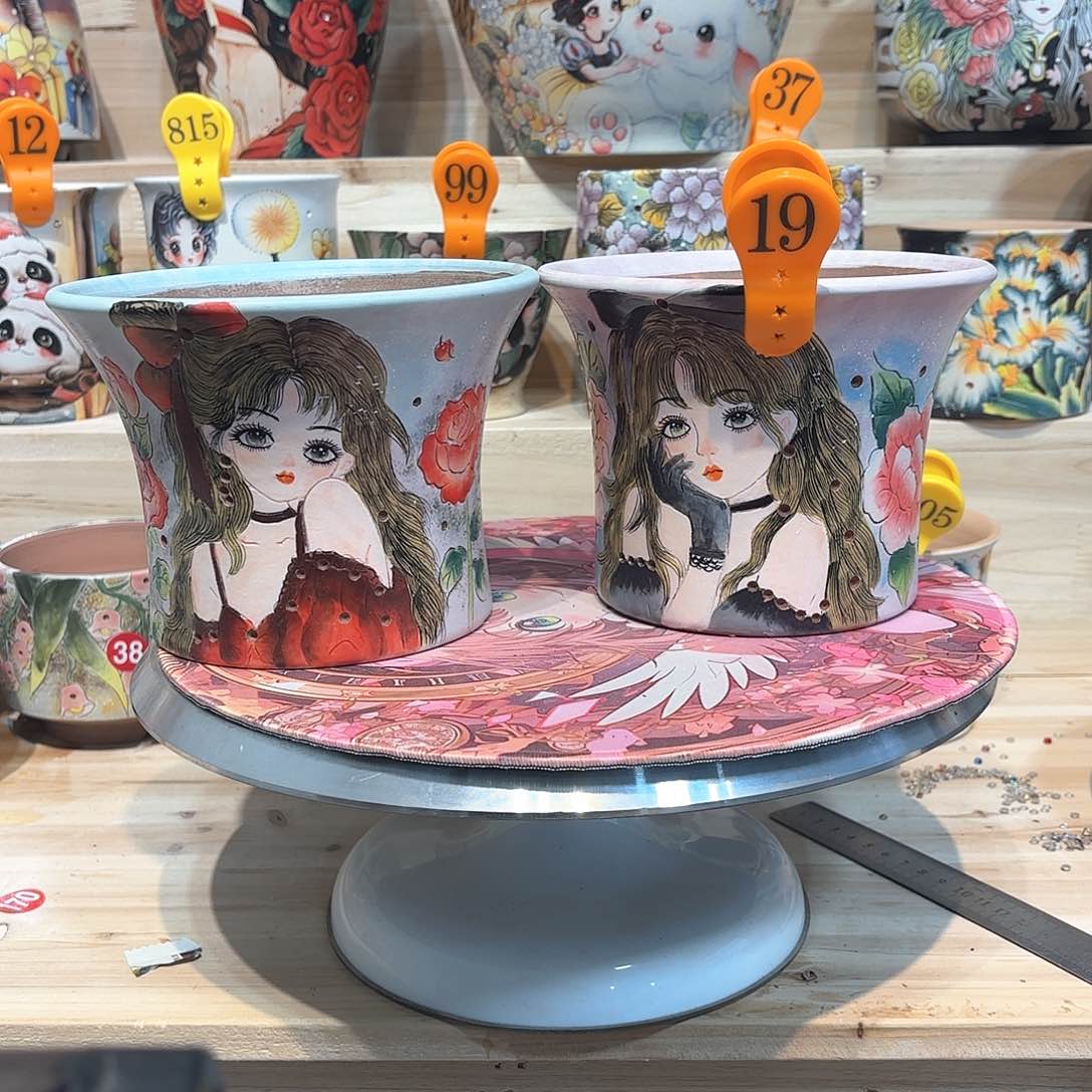 紫砂花盆手工花盆默认微瑕15/12