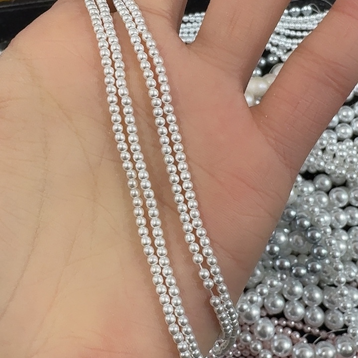 玛瑙/玉髓合金珠宝半成品一条2mm贝宝圆珠