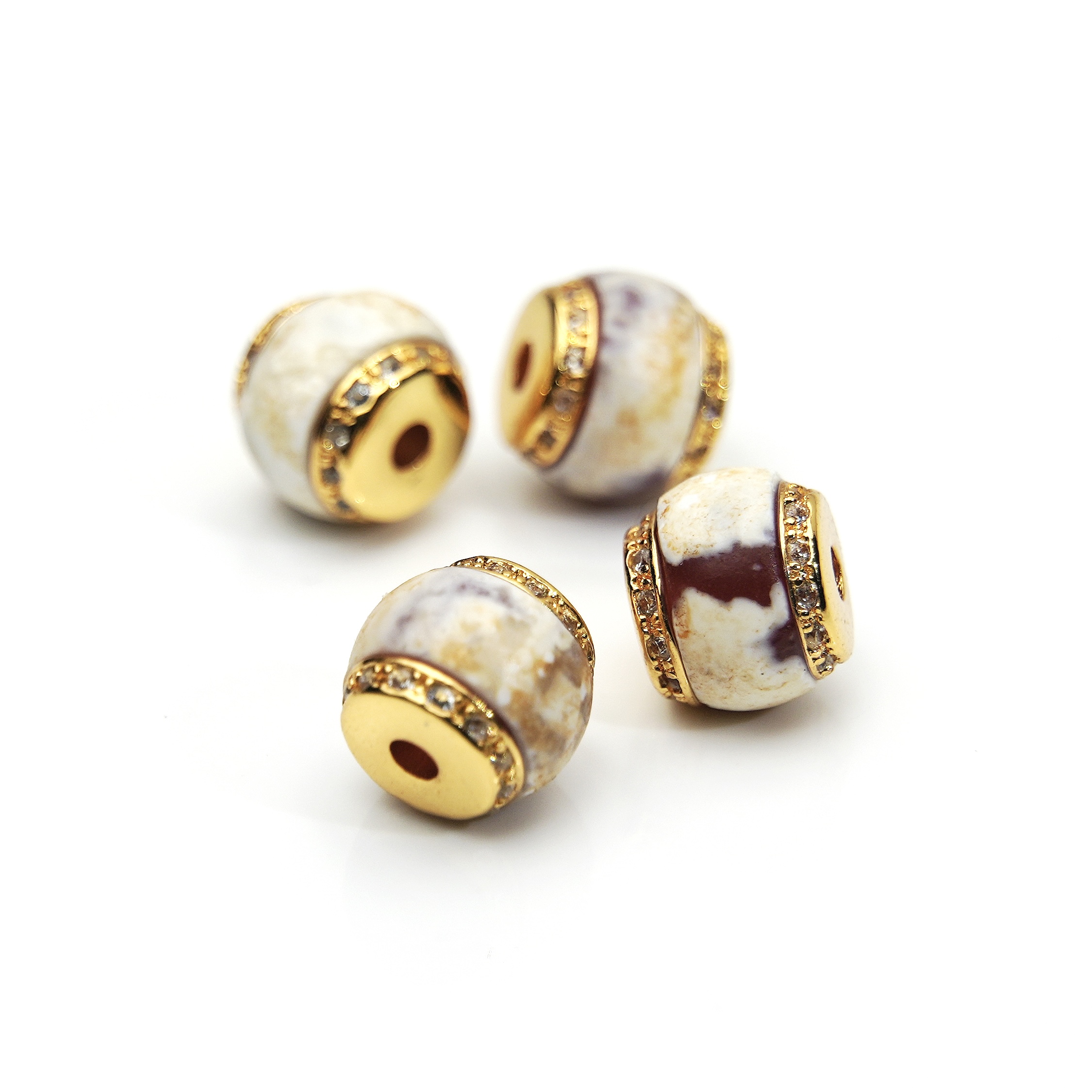 【玖仰文玩】奶皮顶珠腰珠配饰（多样性发货只发其一）8.2mm  JY064