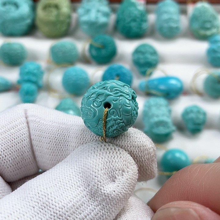 绿松石车挂未镶嵌直径17.6