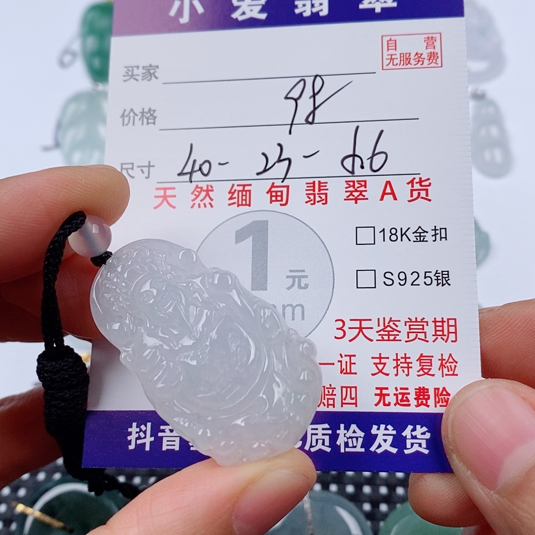 翡翠未镶嵌颈饰挂件