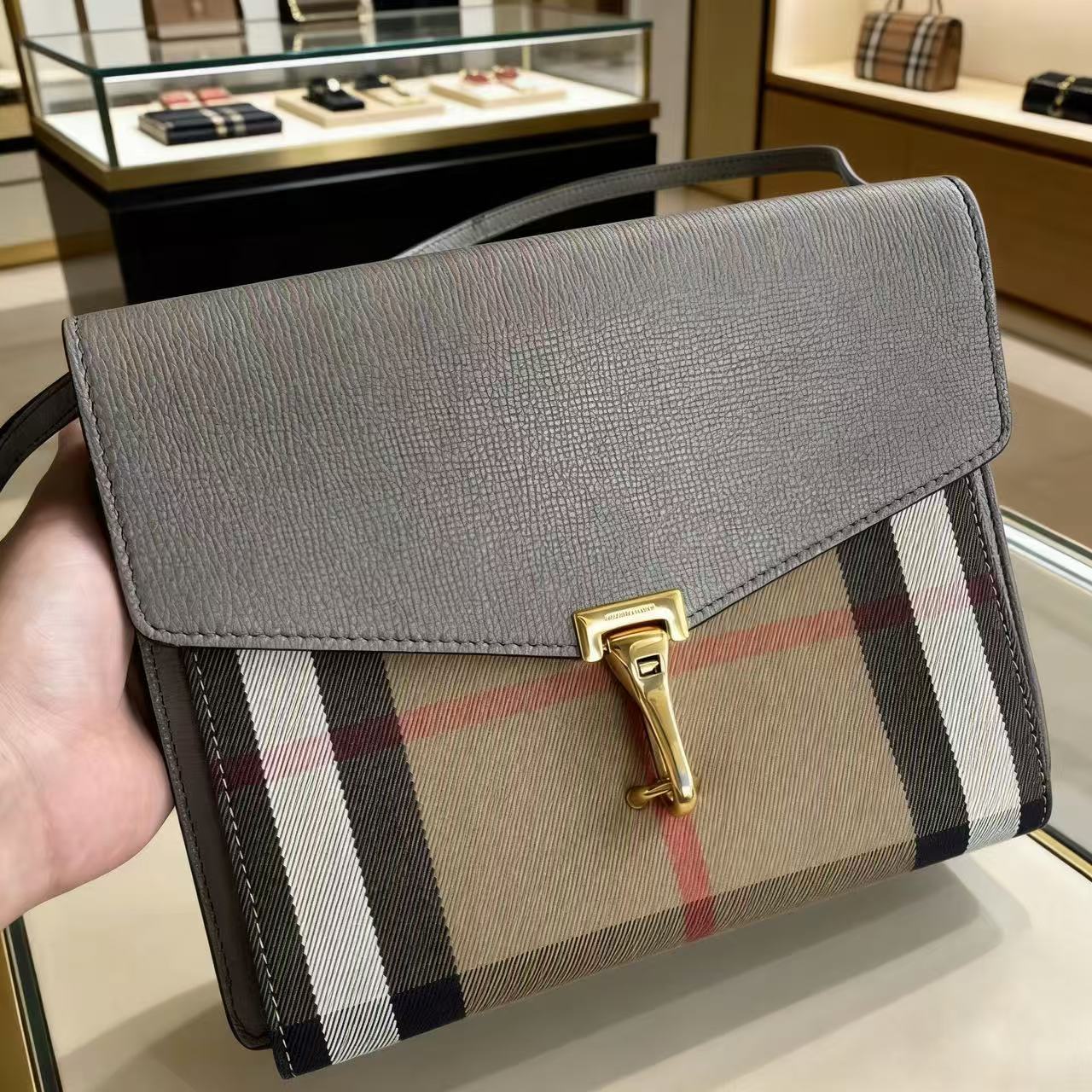 BURBERRY/博柏利 单肩包 格纹斜挎包 mx8995/2512