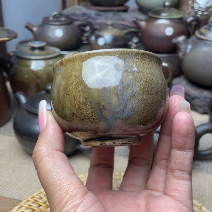 柴烧坭兴陶裸烧杯