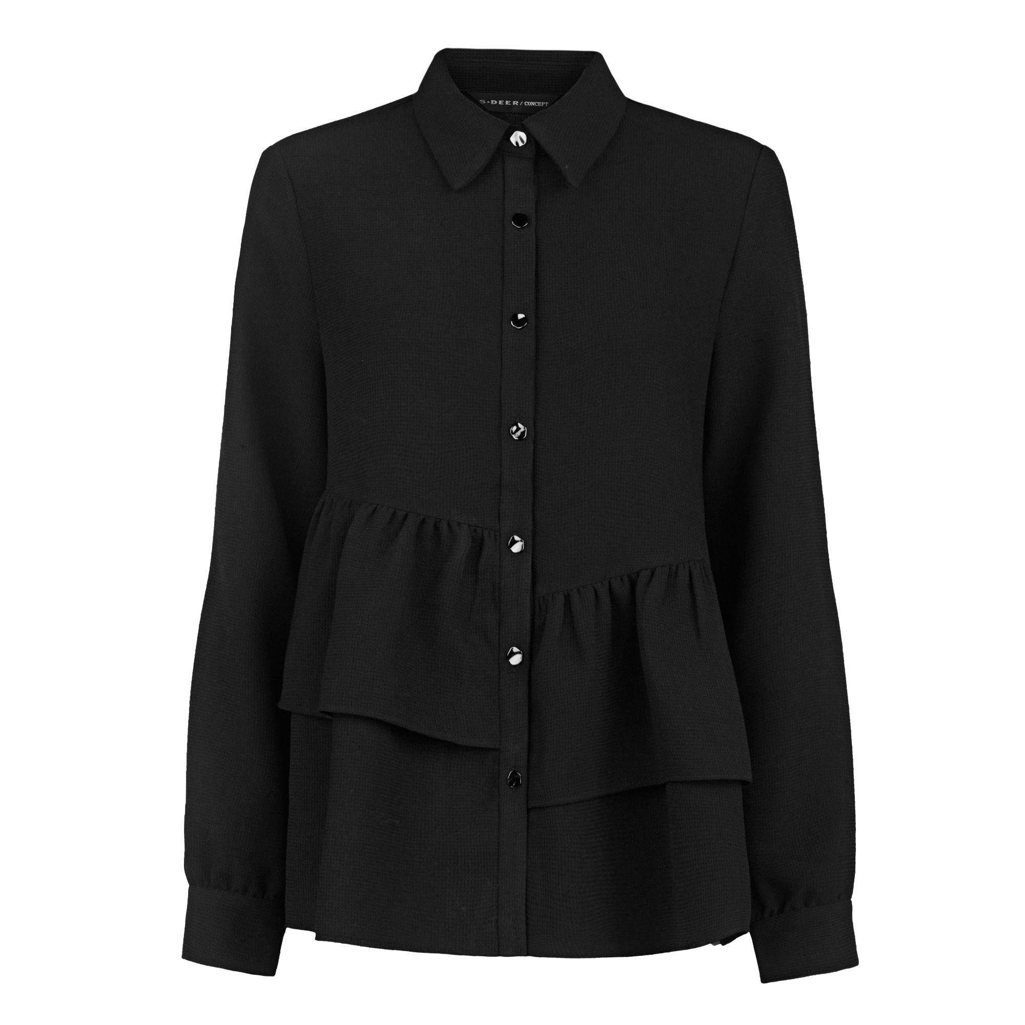 圣迪奥时尚休闲百搭宽松翻领衬衫S253Z0520