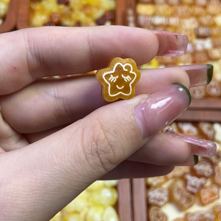 琥珀未镶嵌珠宝奇石星星