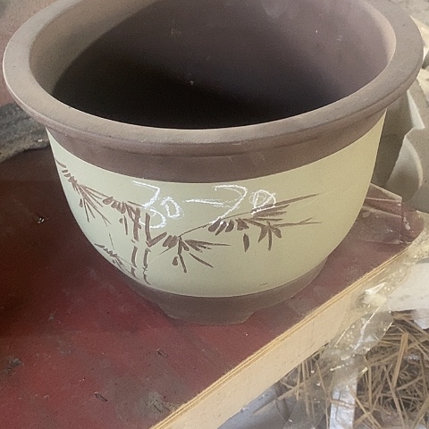 紫砂中国李新紫砂花盆，